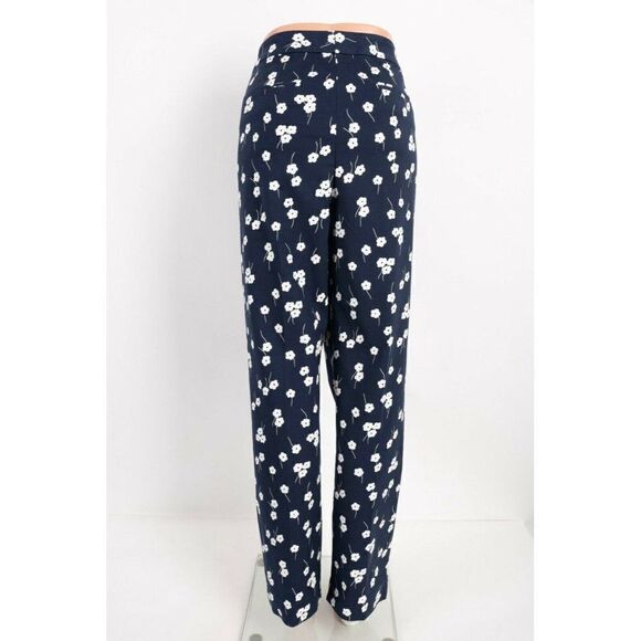 Boden Womens Richmond Ankle Pants UK 22L US 18L Tall Navy Blue Floral - Picture 4 of 7